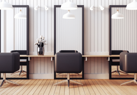 3 empty chairs at a salon. We talk about the common hair salon plugins for your WordPress website.