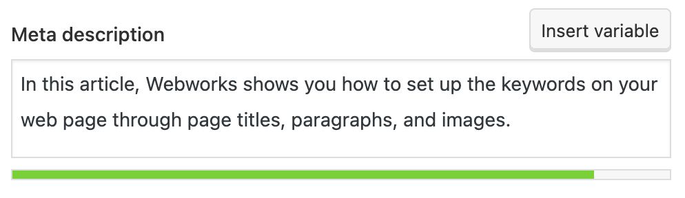 Yoast meta description progress bar. We show you how to set up your meta description.