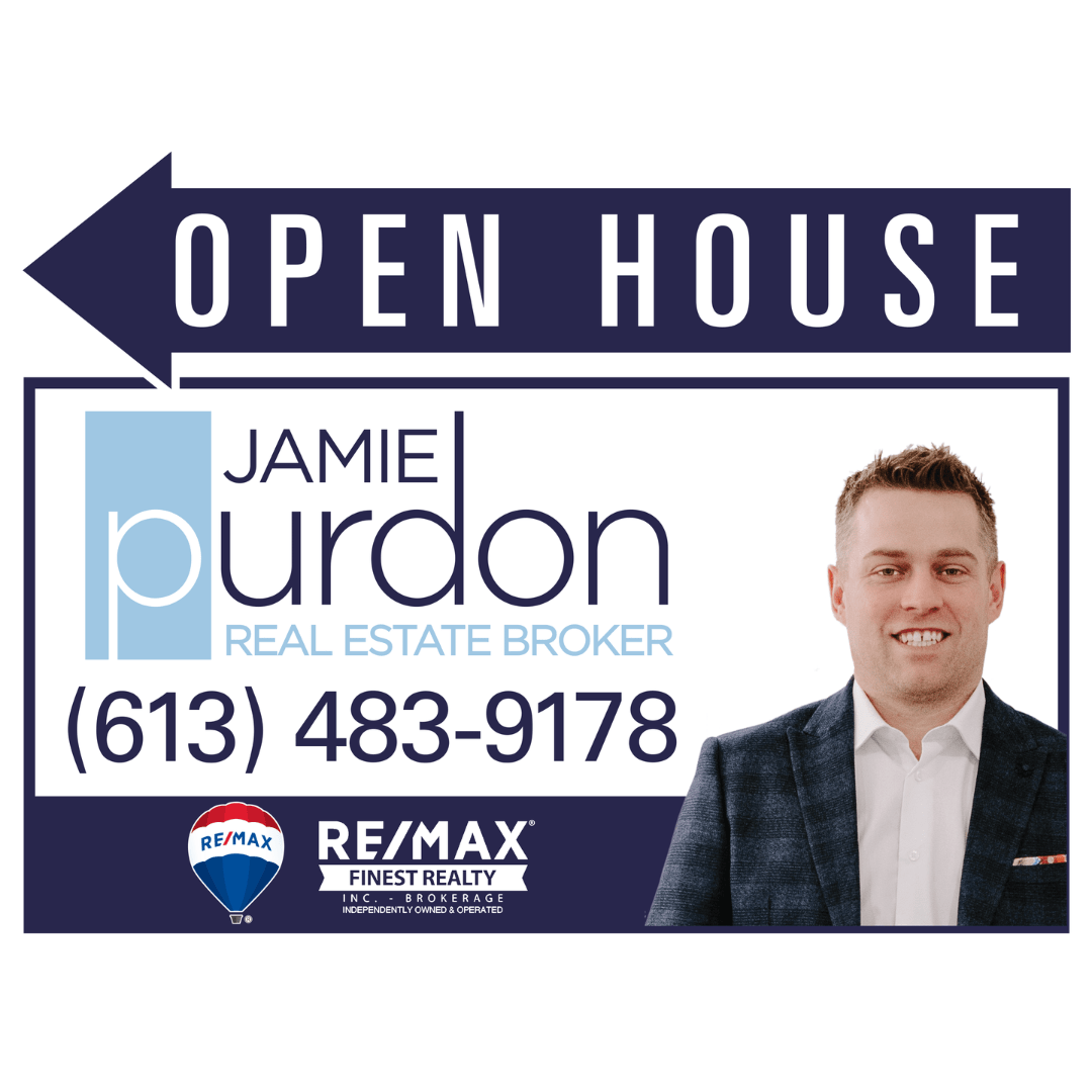 Branding Portfolio 16 Jamie Purdon open house sign